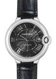 Buy Shop Cartier Ballon Bleu De Cartier Black Dial Black Leather Strap Watch for Men - WSBB0003 USA Online
