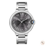 Buy Shop Cartier Ballon Bleu de Cartier Black Dial Silver Steel Strap Watch for Men - W6920042 USA Online