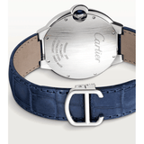 Buy Shop Cartier Ballon Bleu De Cartier Blue Dial Blue Leather Strap Watch for Men - WSBB0027 USA Online