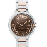 Buy Shop Cartier Ballon Bleu de Cartier Brown Dial Two Tone Steel Strap Watch for Men - W6920032 USA Online