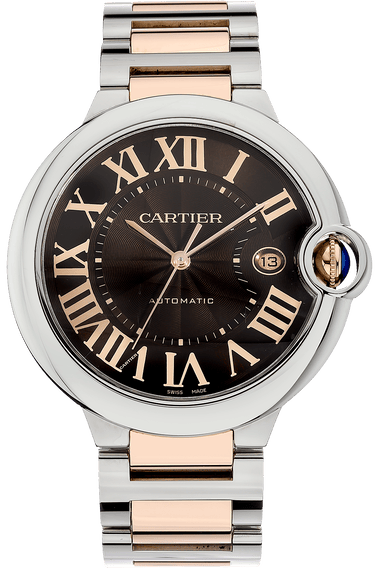 Buy Shop Cartier Ballon Bleu de Cartier Brown Dial Two Tone Steel Strap Watch for Men - W6920032 USA Online