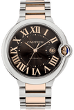Buy Shop Cartier Ballon Bleu de Cartier Brown Dial Two Tone Steel Strap Watch for Men - W6920032 USA Online