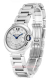 Buy Shop Cartier Ballon Bleu de Cartier Diamonds Silver Dial Silver Steel Strap Watch for Women - WE902073 USA Online