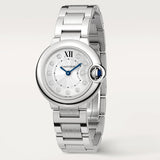 Buy Shop Cartier Ballon Bleu de Cartier Diamonds Silver Dial Silver Steel Strap Watch for Women - WE902073 USA Online