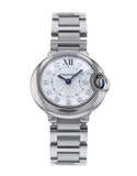 Buy Shop Cartier Ballon Bleu de Cartier Diamonds Silver Dial Silver Steel Strap Watch for Women - WE902073 USA Online