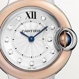 Buy Shop Cartier Ballon Bleu De Cartier Diamonds Silver Dial Two Tone Steel Strap Watch for Women - W3BB0026 USA Online