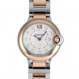 Buy Shop Cartier Ballon Bleu De Cartier Diamonds Silver Dial Two Tone Steel Strap Watch for Women - W3BB0026 USA Online