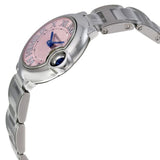 Buy Shop Cartier Ballon Bleu de Cartier Pink Dial Silver Steel Strap Watch for Women - W6920038 USA Online
