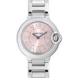 Buy Shop Cartier Ballon Bleu de Cartier Pink Dial Silver Steel Strap Watch for Women - W6920038 USA Online