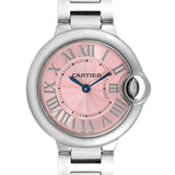 Buy Shop Cartier Ballon Bleu De Cartier Pink Dial Silver Steel Strap Watch for Women - W6920041 USA Online