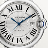 Buy Shop Cartier Ballon Bleu de Cartier Silver Dial Black Leather Strap Watch for Men - WSBB0026 USA Online