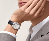 Buy Shop Cartier Ballon Bleu De Cartier Silver Dial Black Leather Strap Watch for Women - WSBB0028 USA Online