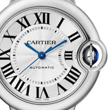 Buy Shop Cartier Ballon Bleu De Cartier Silver Dial Black Leather Strap Watch for Women - WSBB0030 USA Online