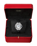 Buy Shop Cartier Ballon Bleu De Cartier Silver Dial Black Leather Strap Watch for Women - WSBB0034 USA Online