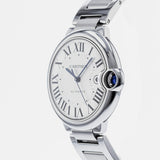 Buy Shop Cartier Ballon Bleu De Cartier Silver Dial Silver Steel Strap Watch for Men - WSBB0049 USA Online