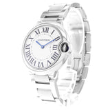 Buy Shop Cartier Ballon Bleu De Cartier Silver Dial Silver Steel Strap Watch for Women - W69011Z4 USA Online