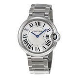 Buy Shop Cartier Ballon Bleu De Cartier Silver Dial Silver Steel Strap Watch for Women - W69011Z4 USA Online