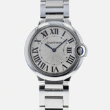 Buy Shop Cartier Ballon Bleu De Cartier Silver Dial Silver Steel Strap Watch for Women - W69011Z4 USA Online