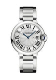 Buy Shop Cartier Ballon Bleu De Cartier Silver Dial Silver Steel Strap Watch for Women - W69011Z4 USA Online