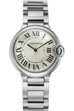 Buy Shop Cartier Ballon Bleu De Cartier Silver Dial Silver Steel Strap Watch for Women - W69011Z4 USA Online