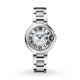 Buy Shop Cartier Ballon Bleu De Cartier Silver Dial Silver Steel Strap Watch for Women - WSBB0044 USA Online