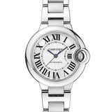 Buy Shop Cartier Ballon Bleu De Cartier Silver Dial Silver Steel Strap Watch for Women - WSBB0044 USA Online