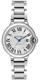 Buy Shop Cartier Ballon Bleu De Cartier Silver Dial Silver Steel Strap Watch for Women - WSBB0044 USA Online