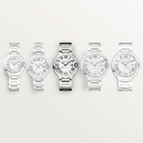 Buy Shop Cartier Ballon Bleu De Cartier Silver Dial Silver Steel Strap Watch for Women - WSBB0048 USA Online