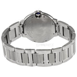 Buy Shop Cartier Ballon Bleu De Cartier Silver Dial Silver Steel Strap Watch for Women - WSBB0048 USA Online