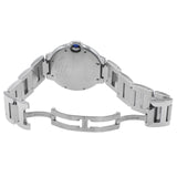 Buy Shop Cartier Ballon Bleu De Cartier Silver Dial Silver Steel Strap Watch for Women - WSBB0048 USA Online