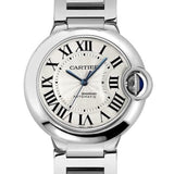 Buy Shop Cartier Ballon Bleu De Cartier Silver Dial Silver Steel Strap Watch for Women - WSBB0048 USA Online