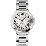 Buy Shop Cartier Ballon Bleu De Cartier Silver Dial Silver Steel Strap Watch for Women - WSBB0048 USA Online