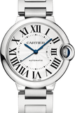 Buy Shop Cartier Ballon Bleu De Cartier Silver Dial Silver Steel Strap Watch for Women - WSBB0048 USA Online