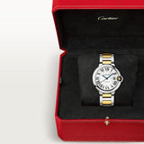 Buy Shop Cartier Ballon Bleu de Cartier Silver Dial Two Tone Steel Strap Watch for Women - W2BB0030 USA Online