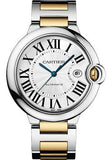 Buy Shop Cartier Ballon Bleu de Cartier Silver Dial Two Tone Steel Strap Watch for Women - W2BB0030 USA Online