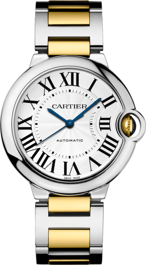 Buy Shop Cartier Ballon Bleu de Cartier Silver Dial Two Tone Steel Strap Watch for Women - W2BB0030 USA Online