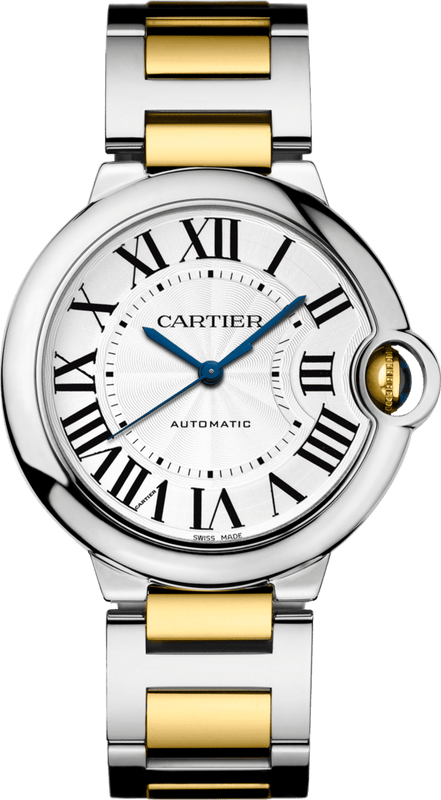 Buy Shop Cartier Ballon Bleu de Cartier Silver Dial Two Tone Steel Strap Watch for Women - W2BB0030 USA Online