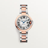 Buy Shop Cartier Ballon Bleu de Cartier Silver Dial Two Tone Steel Strap Watch for Women - W2BB0032 USA Online