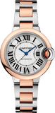 Buy Shop Cartier Ballon Bleu de Cartier Silver Dial Two Tone Steel Strap Watch for Women - W2BB0032 USA Online