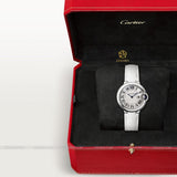 Buy Shop Cartier Ballon Bleu De Cartier Silver Dial White Leather Strap Watch for Women - W6920086 USA Online
