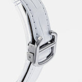 Buy Shop Cartier Ballon Bleu De Cartier Silver Dial White Leather Strap Watch for Women - W6920086 USA Online