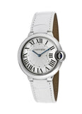 Buy Shop Cartier Ballon Bleu de Cartier Silver Dial White Leather Strap Watch for Women - W6920087 USA Online