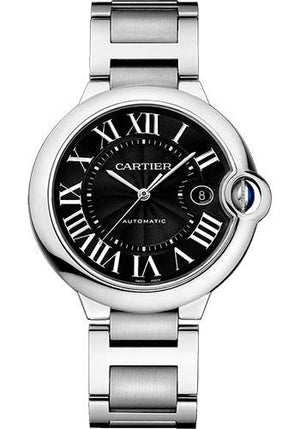 Buy Shop Cartier Ballon Bleu de Cartier Black Dial Silver Steel Strap Watch for Men - W6920042 USA Online