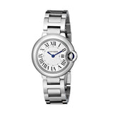 Buy Shop Cartier Ballon Bleu De Cartier White Dial Silver Steel Strap Watch for Women - W69010Z4 USA Online