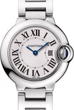 Buy Shop Cartier Ballon Bleu De Cartier White Dial Silver Steel Strap Watch for Women - W69010Z4 USA Online