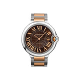 Buy Shop Cartier Ballon Bleu de Cartier Brown Dial Two Tone Steel Strap Watch for Men - W6920032 USA Online