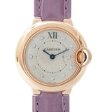Buy Shop Cartier Ballon Bleu Diamonds White Dial Pink Leather Strap Watch for Women - WE902050 USA Online