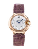Buy Shop Cartier Ballon Bleu Diamonds White Dial Pink Leather Strap Watch for Women - WE902050 USA Online