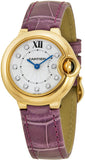 Buy Shop Cartier Ballon Bleu Diamonds White Dial Pink Leather Strap Watch for Women - WE902050 USA Online