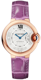 Buy Shop Cartier Ballon Bleu Diamonds White Dial Pink Leather Strap Watch for Women - WE902050 USA Online
